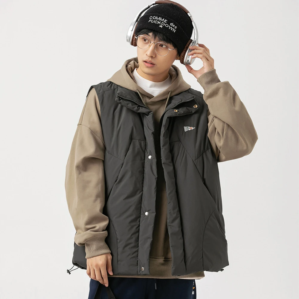 Men's and Women's Down Jacket Vest Autumn and Winter New Fashion Light Down Vest Stand Collar White Duck Down Jacket Sleeveles