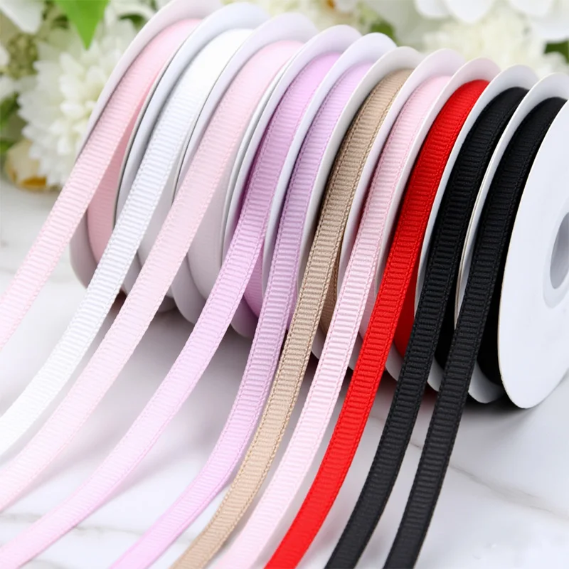 (100 yards/roll) 1/4 pollici (6mm) Nastro Del Grosgrain del regalo del Commercio All\'ingrosso dell\'involucro decorazione Di Natale nastri