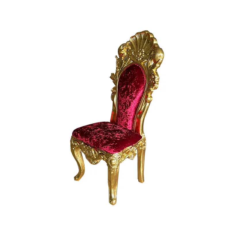 

European wedding hotel special banquet chair, club leisure area high back sofa solid wood waiting chair
