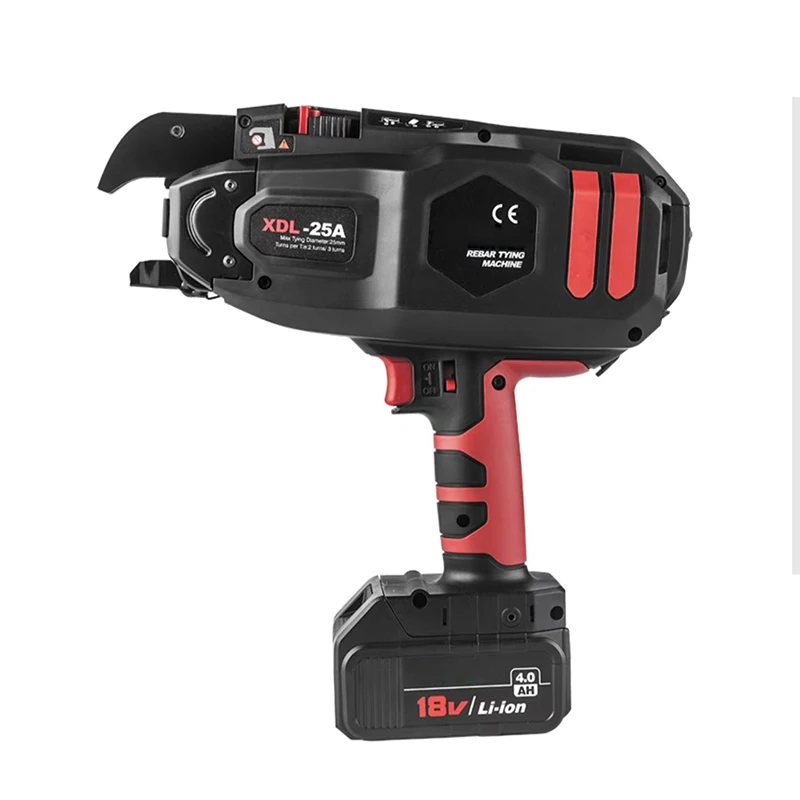 완전 자동 철근 바인딩 기계 강철 결속 기계 8-60mm 바 타이 도구 조임력 조절 가능 18V 4Ah 충전식