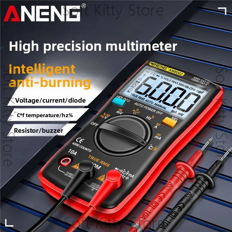 ANENG Multi-function Digital Multimeter Intelligent Portable High Precision Automatic Range Digital Multimeter AN8002