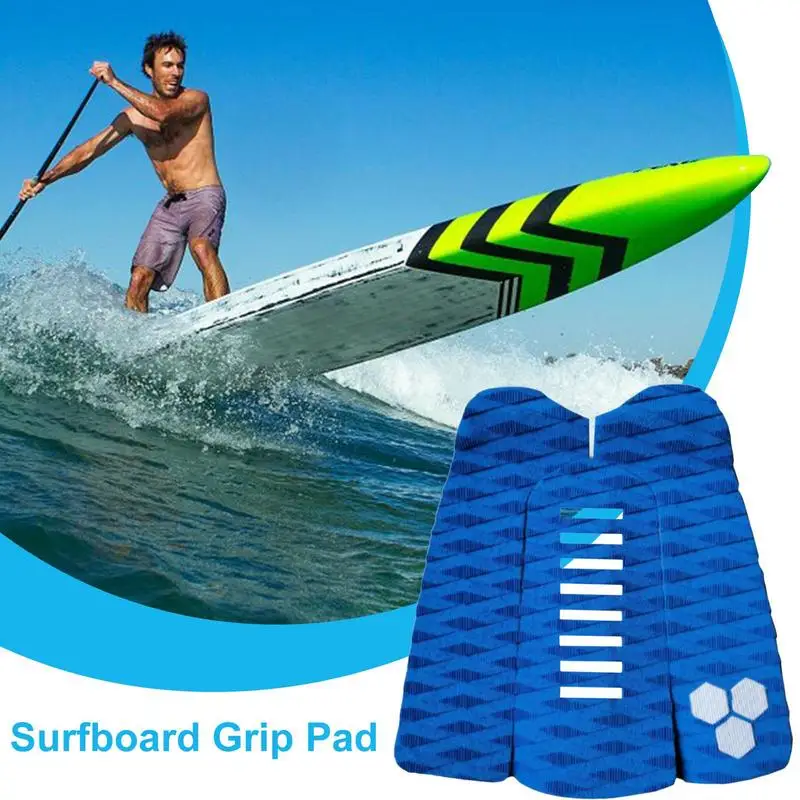 Surfboard Grip Pad 3PCS Deck Grips For Surfboard Surfing Traction Anti-Slip Pad Non-slip Trimmable Deck Sheet Adhesive