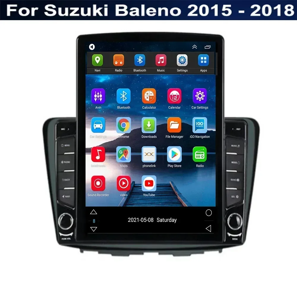 For Tesla Style 2 Din Android 13 Car Radio For Suzuki Baleno 2015-2035 Multimedia Video Player GPS Stereo Carplay RDS Camera