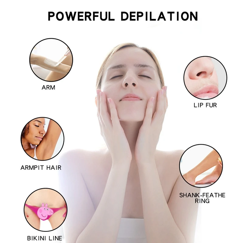 Wax Machine Beauty Hair Removal Constant Temperature Hot Wax Pot Depilatory Quick Heater for Home EU Plug