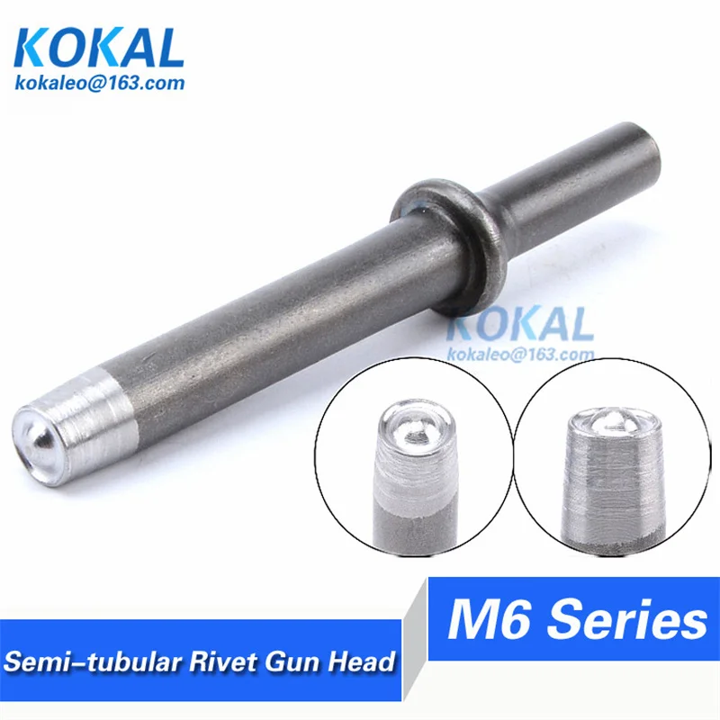 [BKX-M6] Free Shipping 6MM Semi-tubular Rivet Gun Head Pneumatic Riveter 6MM Half-hollow rivet clincher