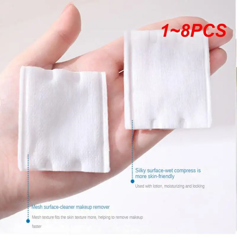 1~8PCS Double-Sided Thick Cotton Pads Towel Three-Layer Disposable Makeup Remover Soft Touch Cotton Cosmetic Accessories Tools