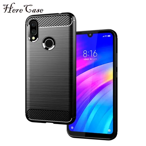 Carbon Fiber Case For Xiaomi Redmi 8 8A Redmi Note 4X 5 6 Pro Soft Silicone Shockproof Phone Back Cover