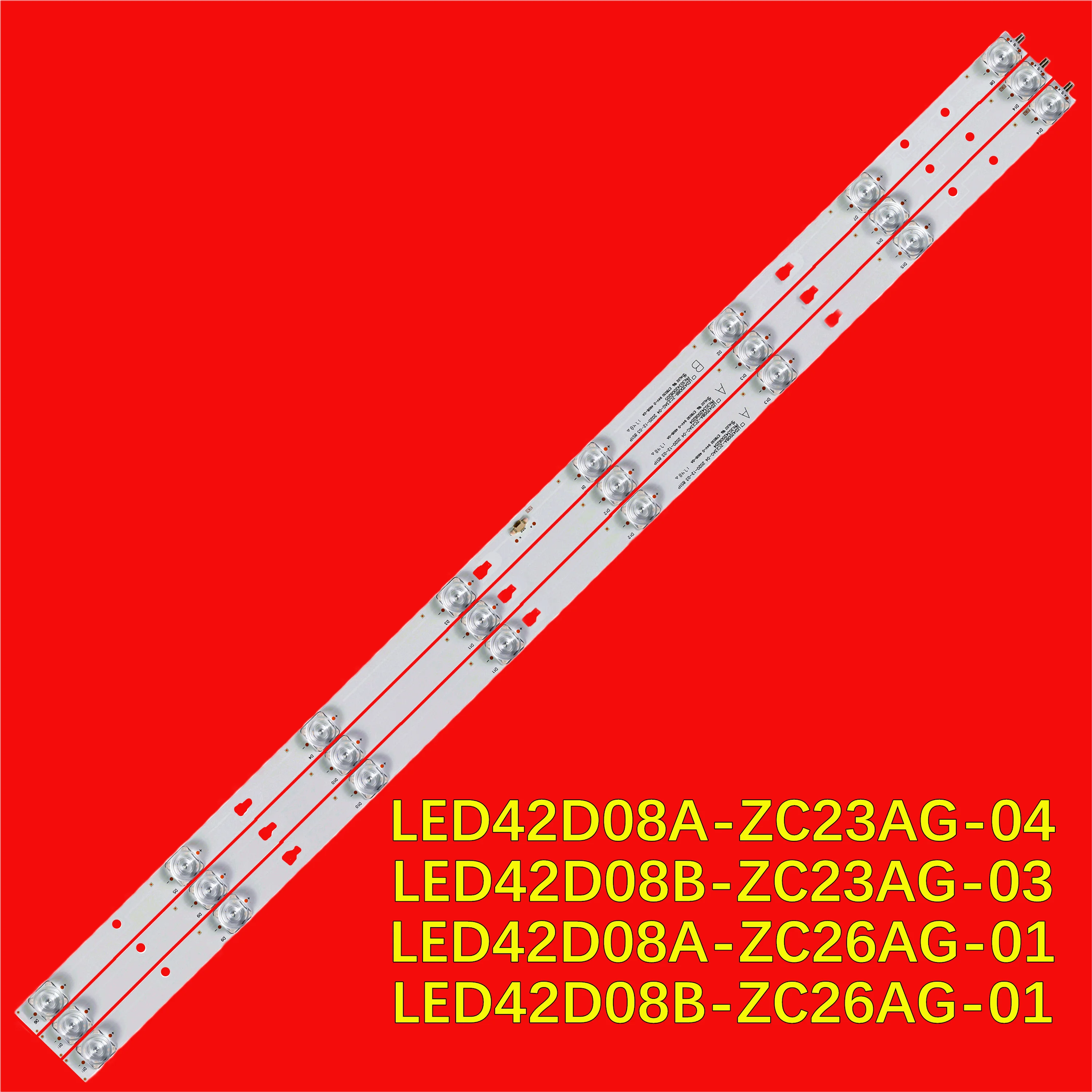 Tira LED para 43V31, LE43K6000SF, LE43K6500SA, LT-43MAW595, 43U700GR, 43U750NB, 43U710KB, LED42D08A-ZC23AG-04, LED42D08B-ZC23AG-03