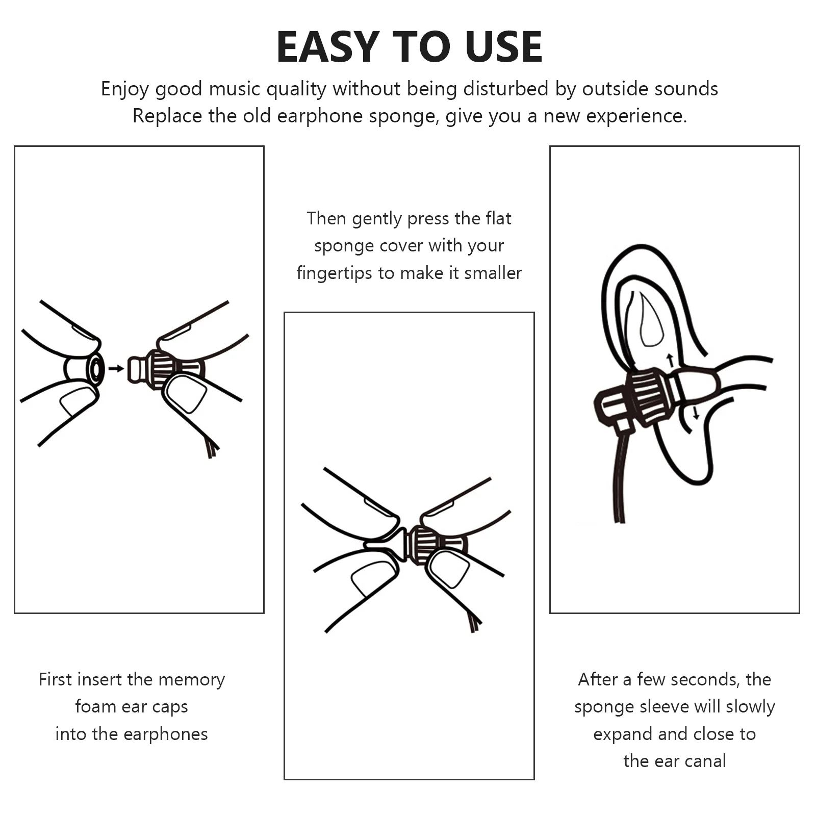 

1 Box Memory Sponge Ear Tips Soft Slow Rebound Earphone Earplug Accessories For Headset Running Music Calling Storage Box