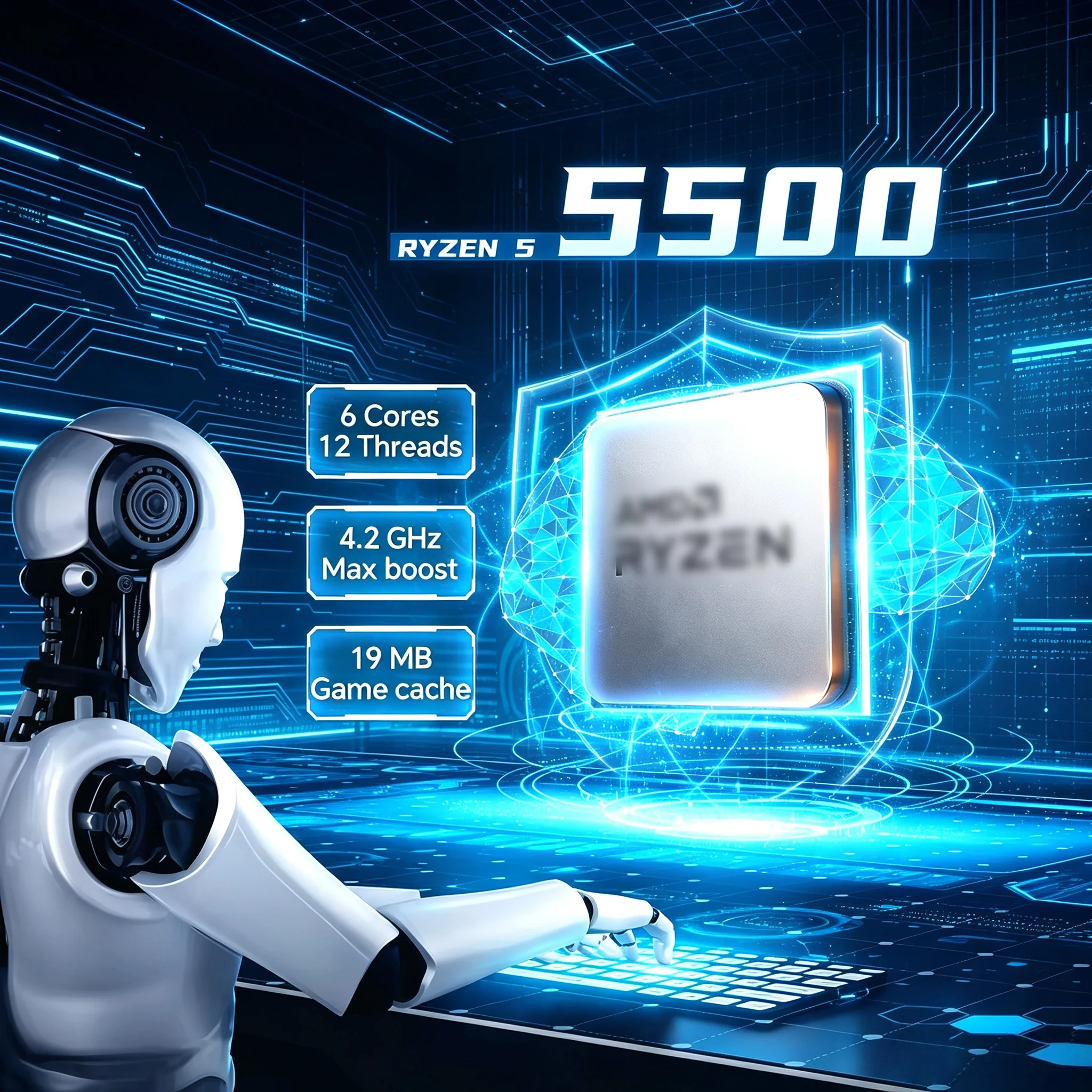 Ryzen 5 5500 NEW 6-Core 12-Thread 65W 7NM L3=16M 3.6GHz Gaming Processor DDR4 R5 5500 Socket AM4 in stock