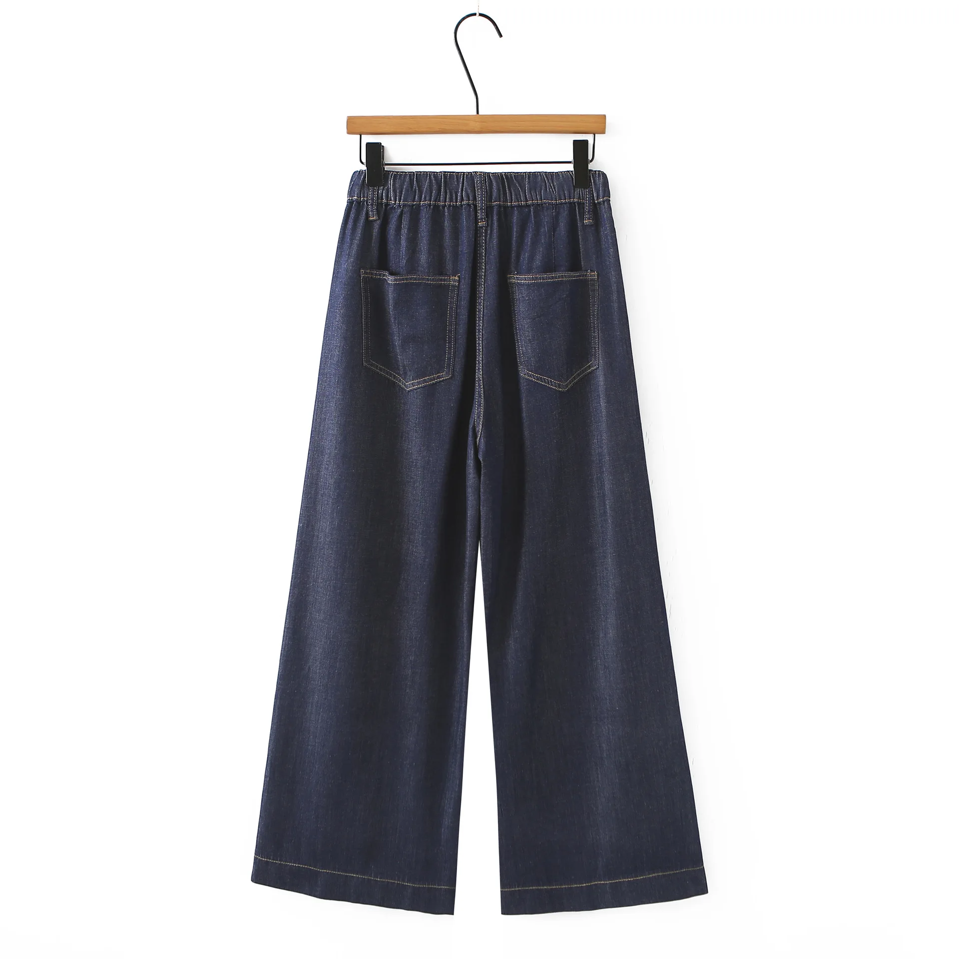 Neue Sommer-Lyocell-Jeans mit weitem Bein, 100 kg, Premium-Plus-Size-Damen-Design, dünne Denim-lange Hosen 5335