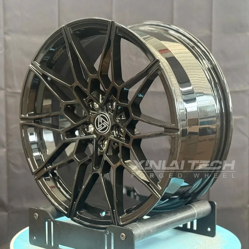 【2026】XINLAI Passenger Car Wheels 19x8.5 20x9.5 21x10 5x112 5x120 5x114.3 Two-Tone Gloss Black Mesh Rims For Audi A5 S5