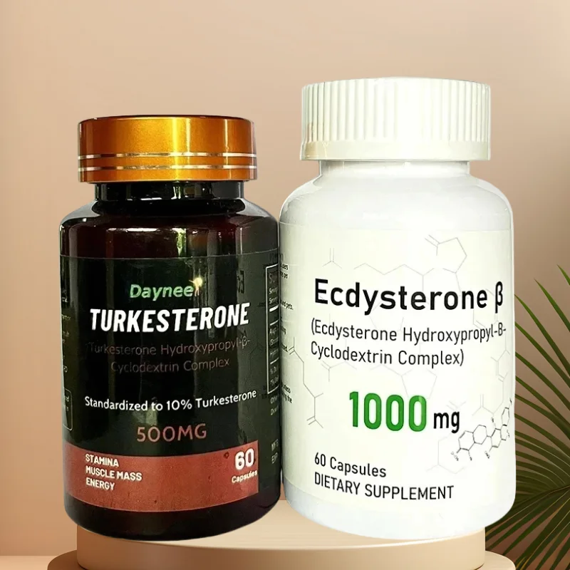 1 Juego de cápsulas de Turkesterona + cápsulas de ecdisterona Cápsulas de Zengji para la salud de los hombres