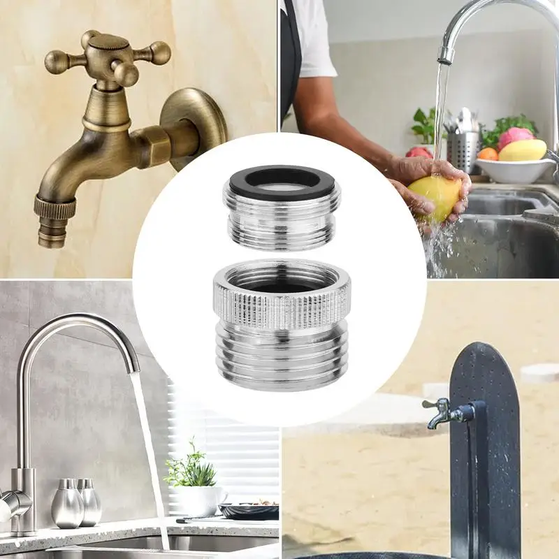 Kitchen Aerator Adapter Durable Faucet Adapter Kit Faucet Adapter Kit Kitchen Sink Faucet Adapter Chrome Plated Brass Faucet set