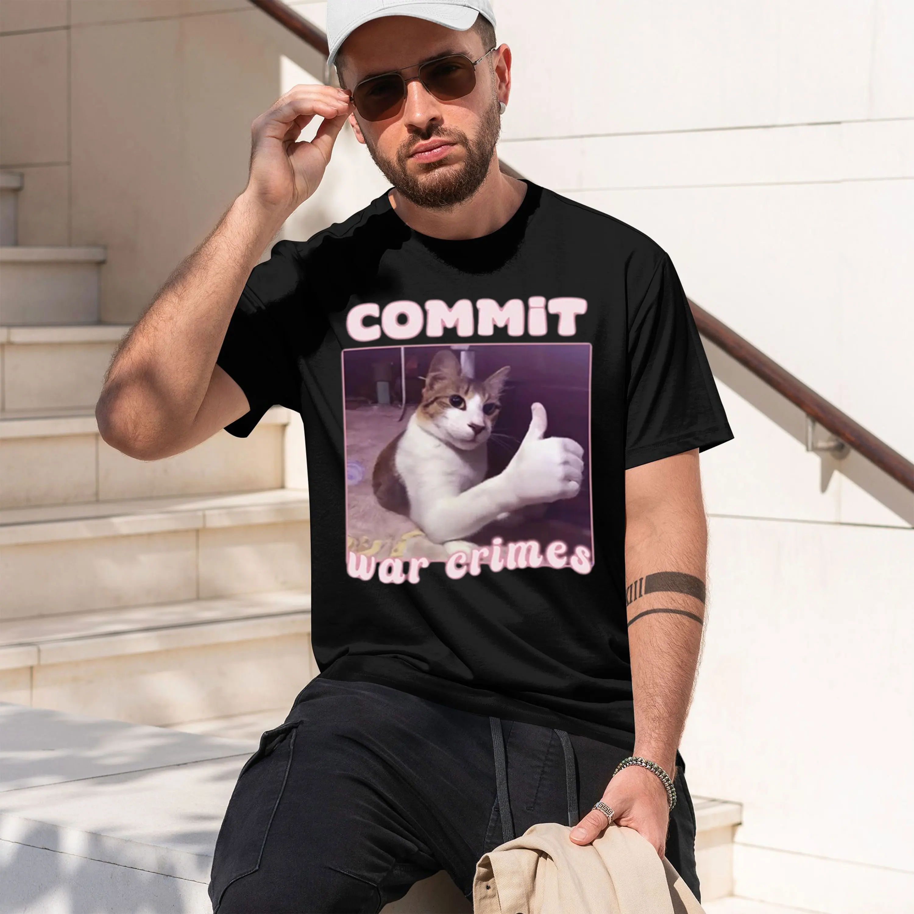 Commit War Crimes Funny T-shirt Man Woman Grh Tees Clothes Tee Tshirt Harajuku Short Sve Print T Shirt 2026 New Model Short-slee