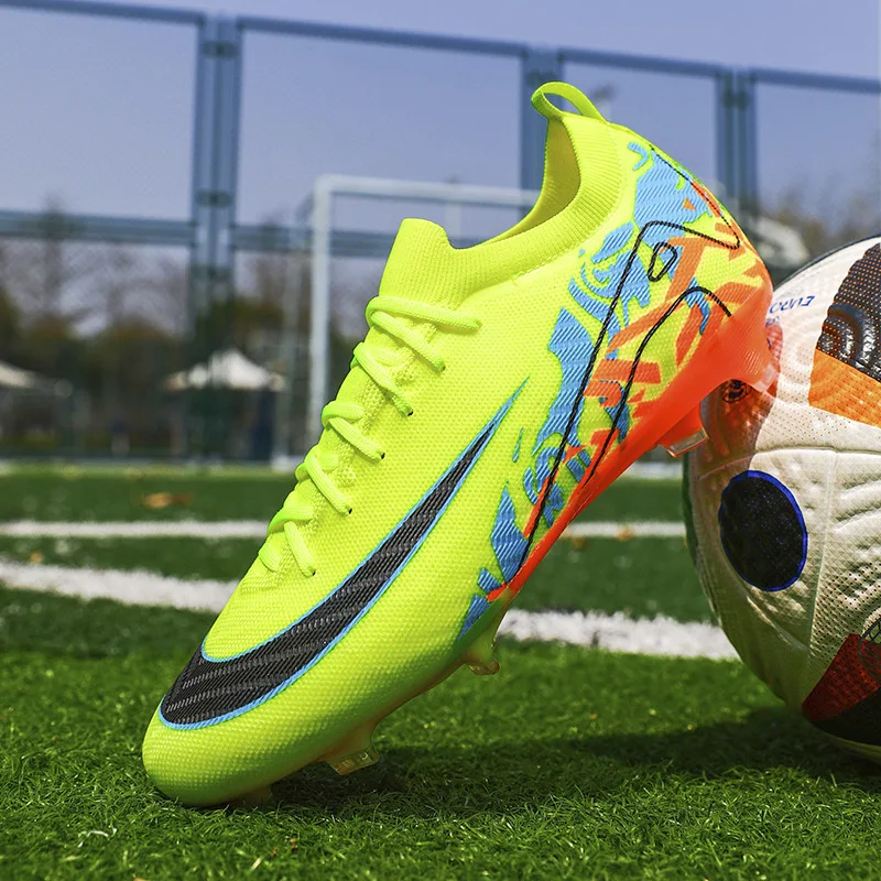 

Высококачественные мужские футбольные бутсы, большой размер 45, новые футбольные бутсы Man Society, уличные желтые футбольные кроссовки для мужчин, zapatos de futbol