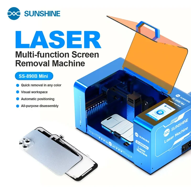 SUNSHINE SS-890B MINI Laser Screen Removal Machine for IP X-17 Dismantling of Screen Stand/Glass Back Cover/Glue Removal