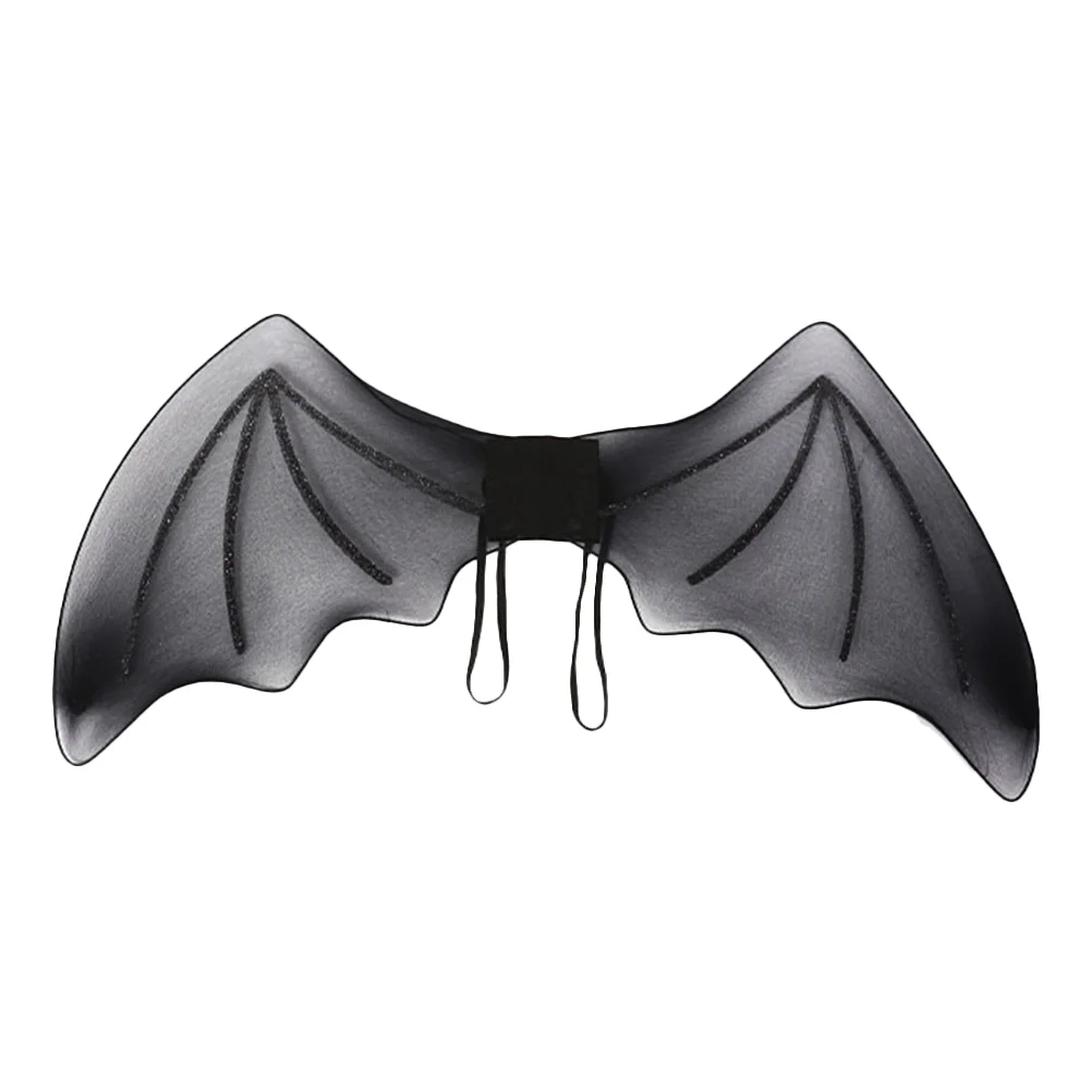 Bat Wings Halloween Costumes Party Carnival Demon Props Cosplay Silk Screen Black