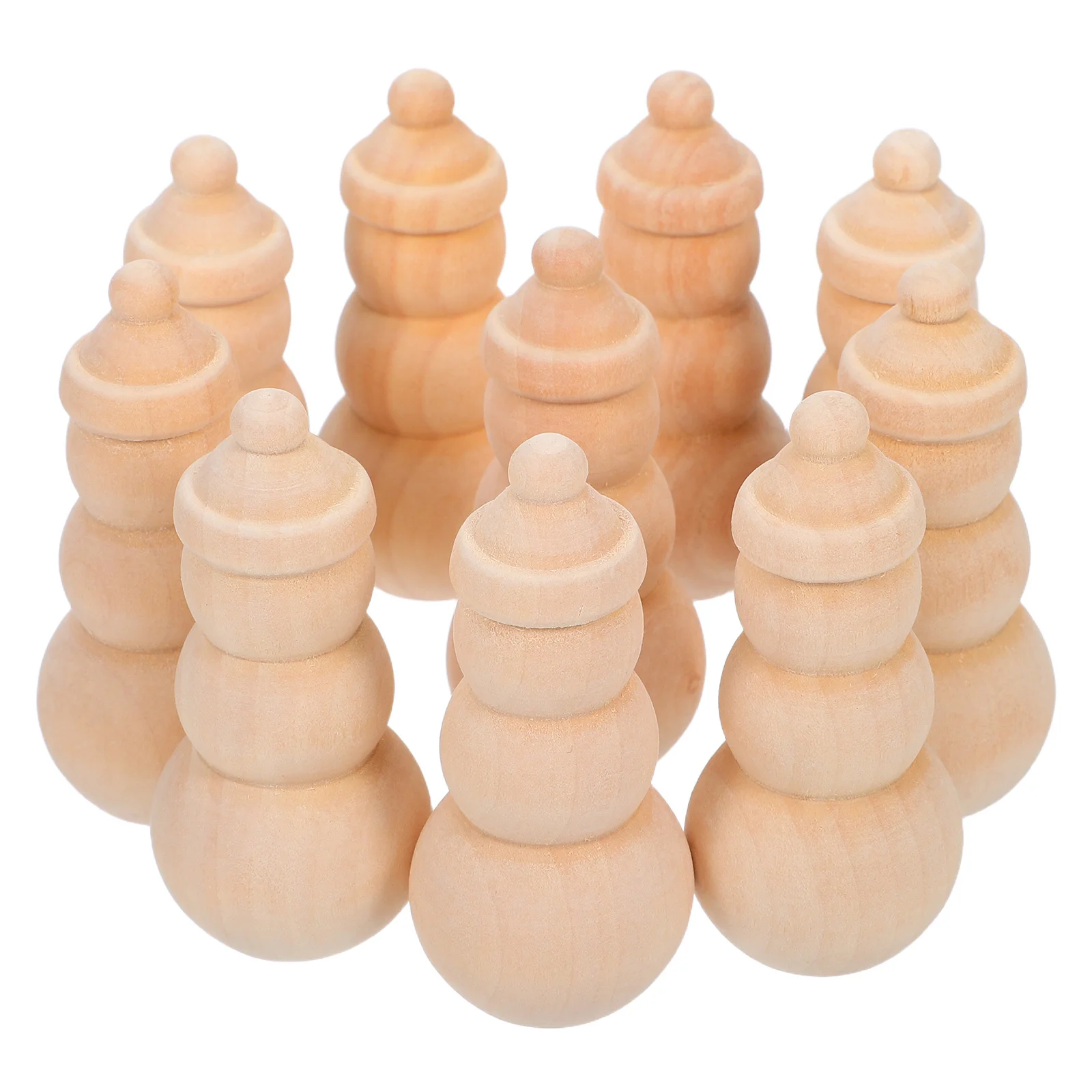 

10Pcs Christmas Snowman Wooden Pegs DIY Unfinished Blank Miniature Wooden Snowman Painting Crafts Holiday Decoration