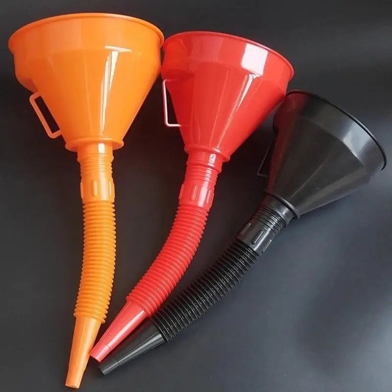 

32cm Refueling Funnel With Filter Motorcycle Refuel Engine Oil Funnel Moto Car Long Mouth Funnels Repair Filling Tools
