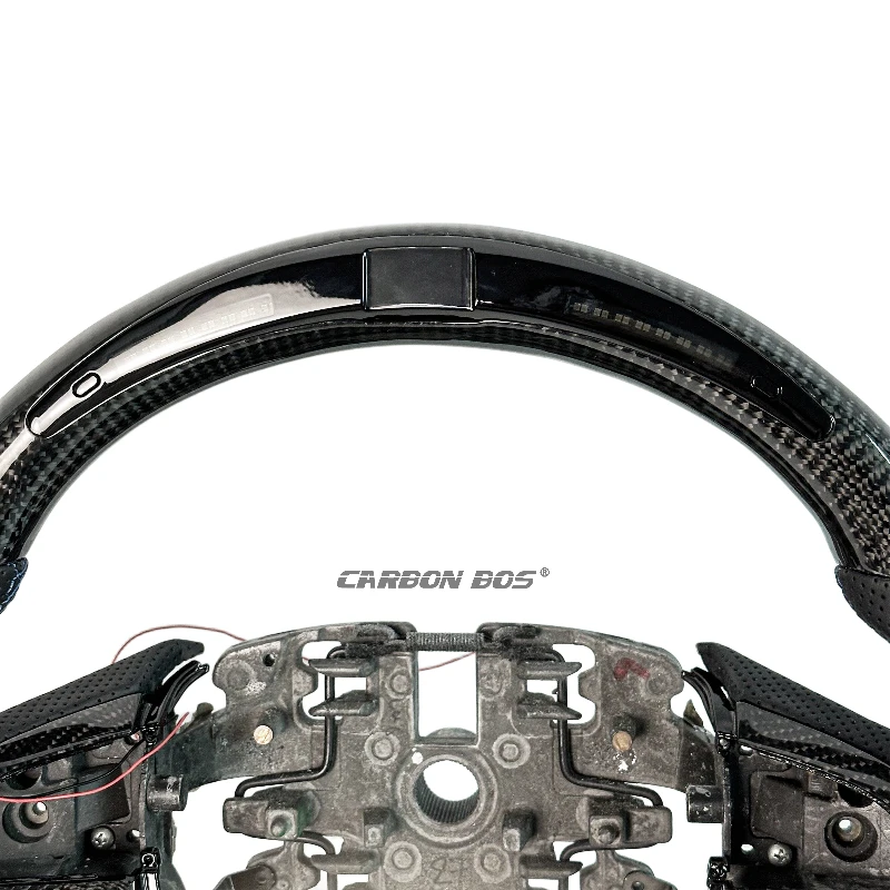 Factory Hot Selling Customized Black Carbon Fiber LED Sports Steering Wheel for Pontiac Holden G8 VF VE Customizable DIY