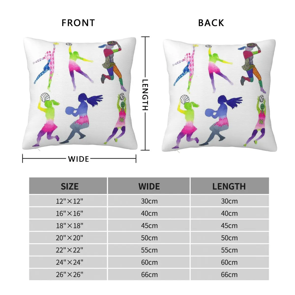 Crazy About Netball Sport Square Pillowcase Polyester Linen Velvet Printed Zip Decorative Sofa Cushion Cover 18