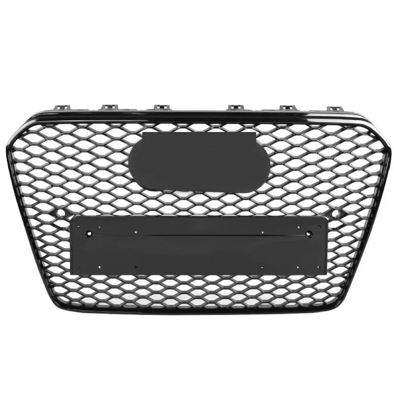 

For RS5 Style 2012-2016 Front Sport Hex Mesh Honeycomb Hood Grill Gloss Black For Audi A5/S5 B8.5 2012 2013 2014 2015 2016