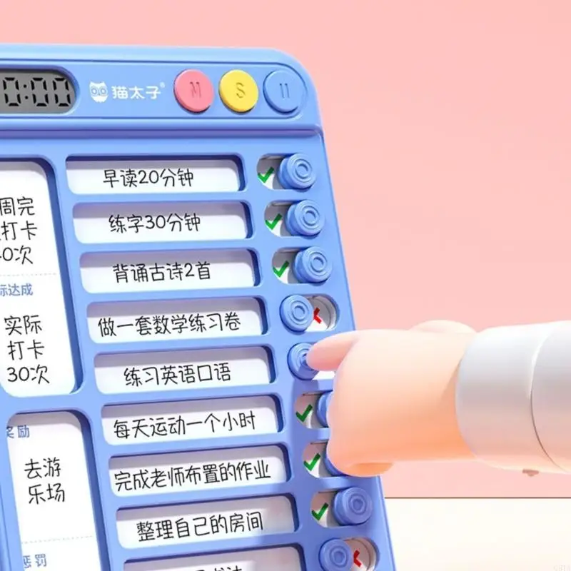 G8TA 7.5x5INCH CHORES 차트 어린이 휴대용 채우기 차트 메모 플라스틱 체크리스트 보드