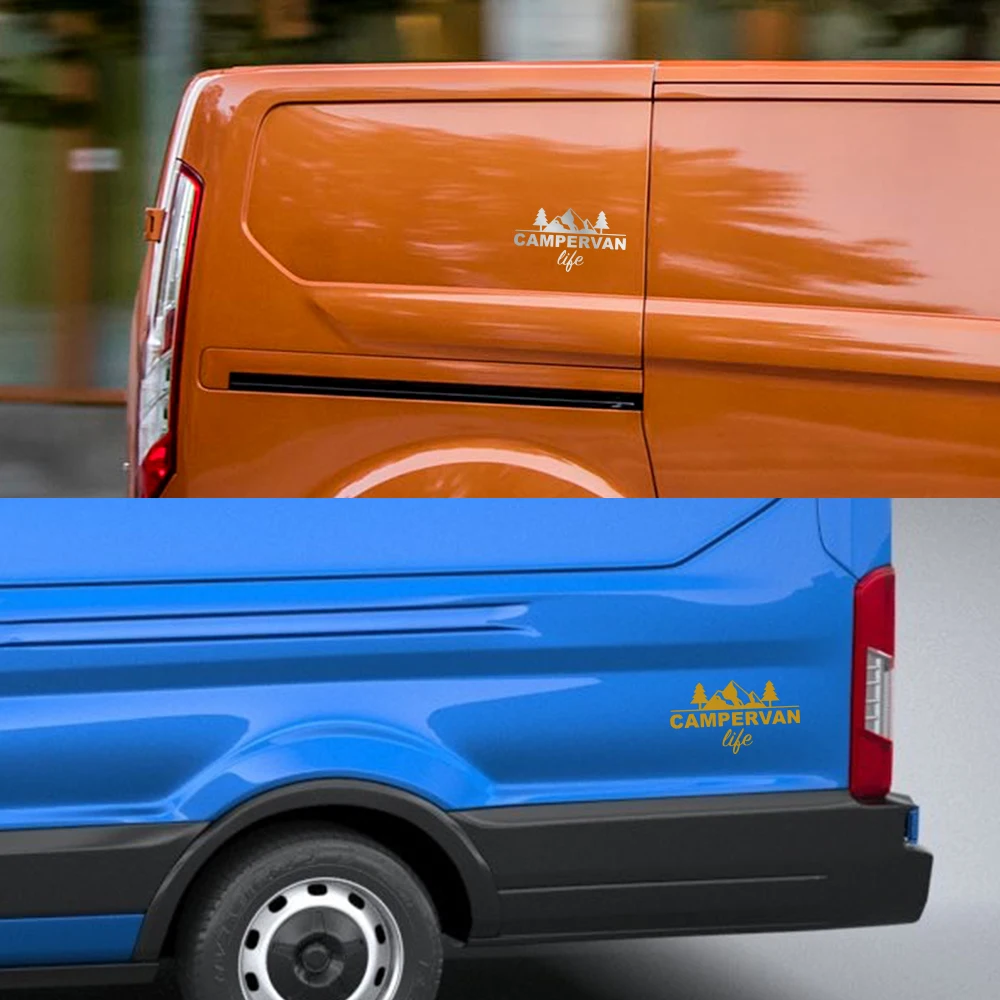 أحجام مختلفة شاحنة التخييم نمط الحياة ملصق حائط من الفينيل سيارة ملصق مقاوم للماء السيارات الديكور على مصد جسم السيارة النافذة الخلفية الكمبيوتر المحمول #3