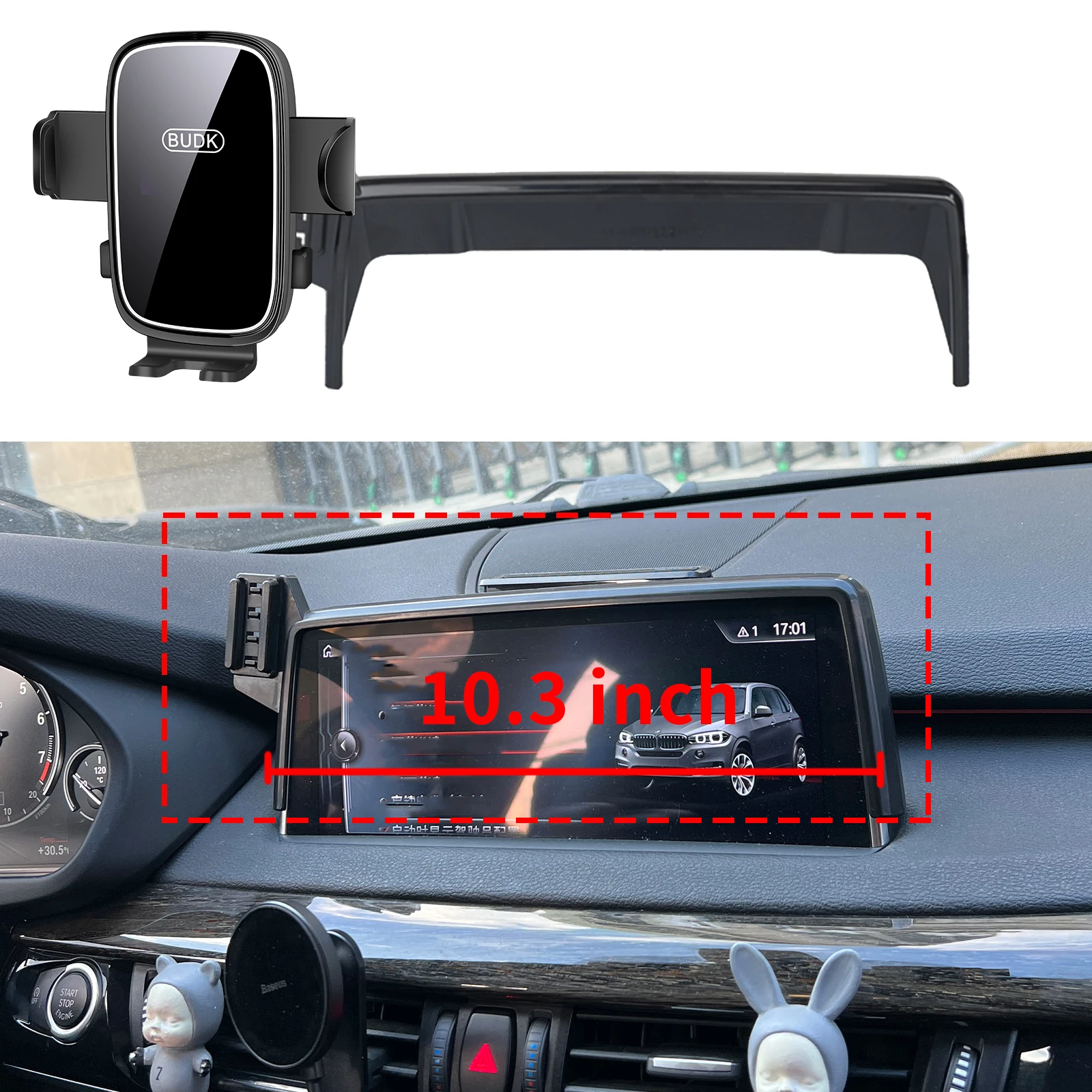 

fit for BMW X5 2014 2015 2016-2018 F15 (10.3in) Custom Fit Phone Holder Mount Dashboard Screen Base No Drill Car​​ accessoires