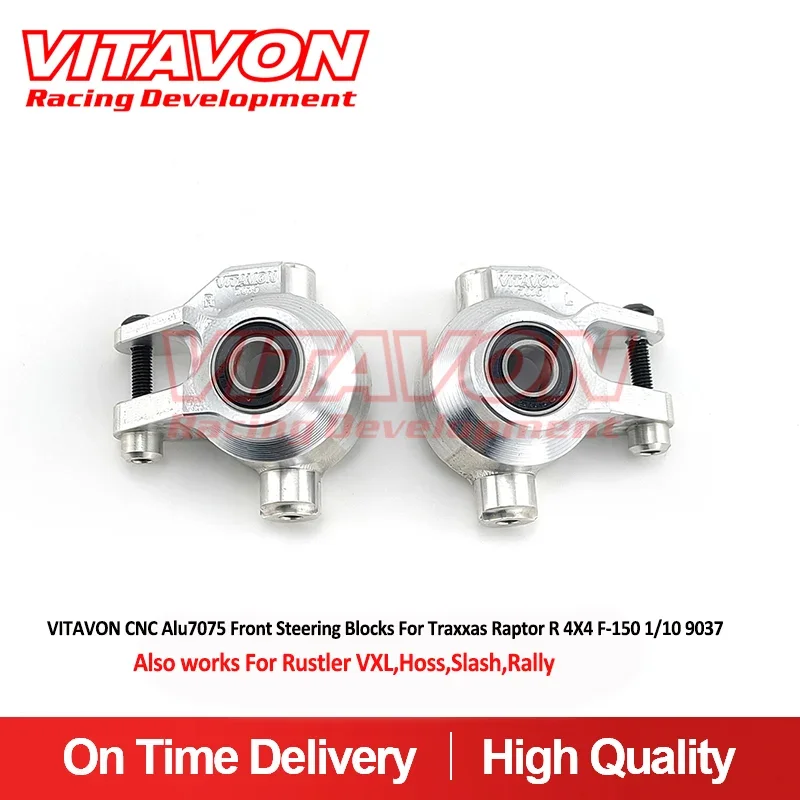 

VITAVON CNC Alu7075 Front Steering Blocks For Traxxas Raptor R 4X4 F-150 1/10 9037 Also works For Rustler VXL,Hoss,Slash,Rally