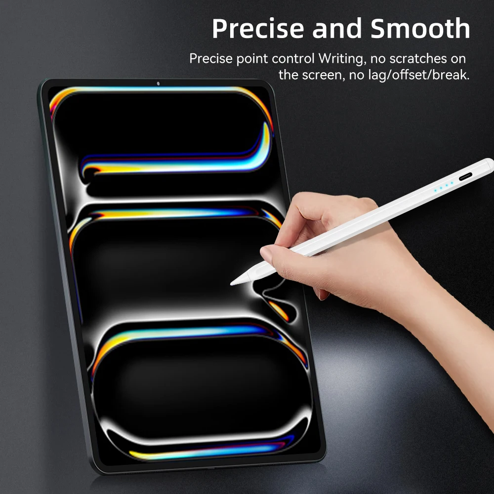 สำหรับ iPad pencil 2024 Air 6 M2 Pro ปากกาสไตลัส M4พร้อมที่กันการเอียงฝ่ามือสำหรับ iPad Pro 11 12.9 Air 4/5 7/8/9/10th MINI 5 6เม็ด