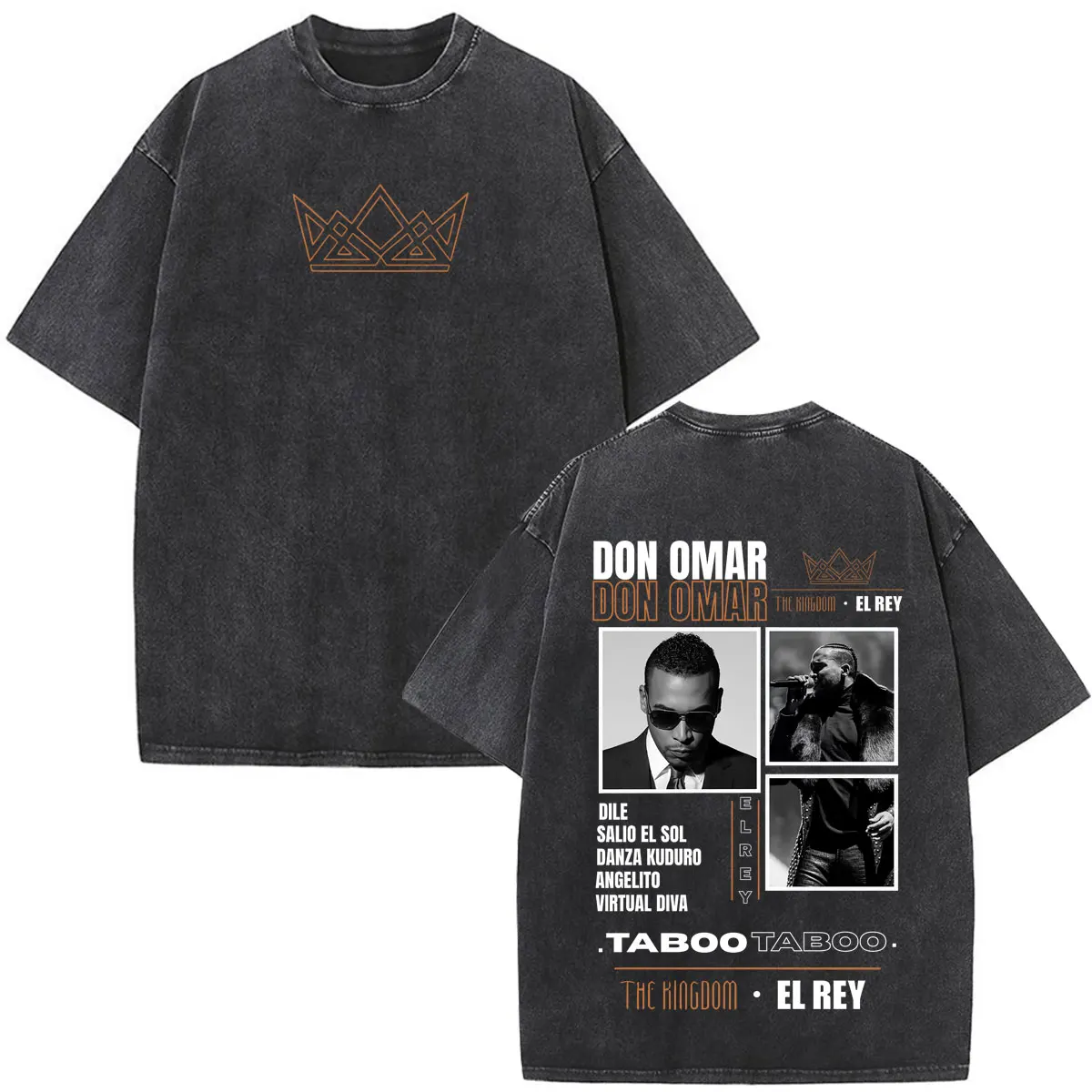 Rapper Don Omar The Last King Tour 2026 Print T-shirts Men Women Fashion T-shirts Summer Casual Cotton Vintage Washed T-shirts