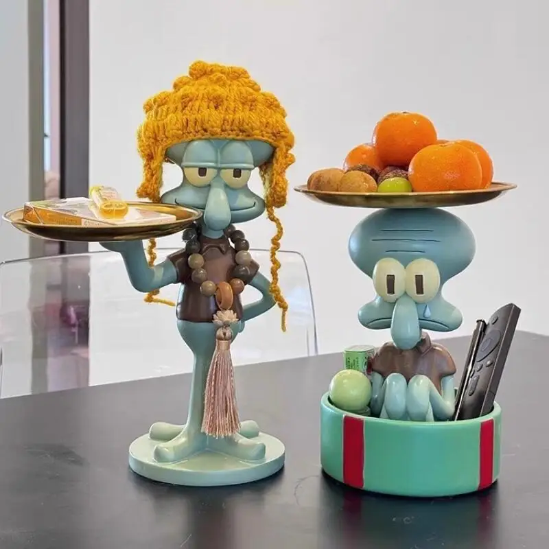 

Поднос Squidward с героями мультфильмов Kawaii Grievance Squidward Фрукты Поднос для хранения ювелирных изделий Держатель для ручек Кухня Ванная комната Держатель для рулонной бумаги Подарок