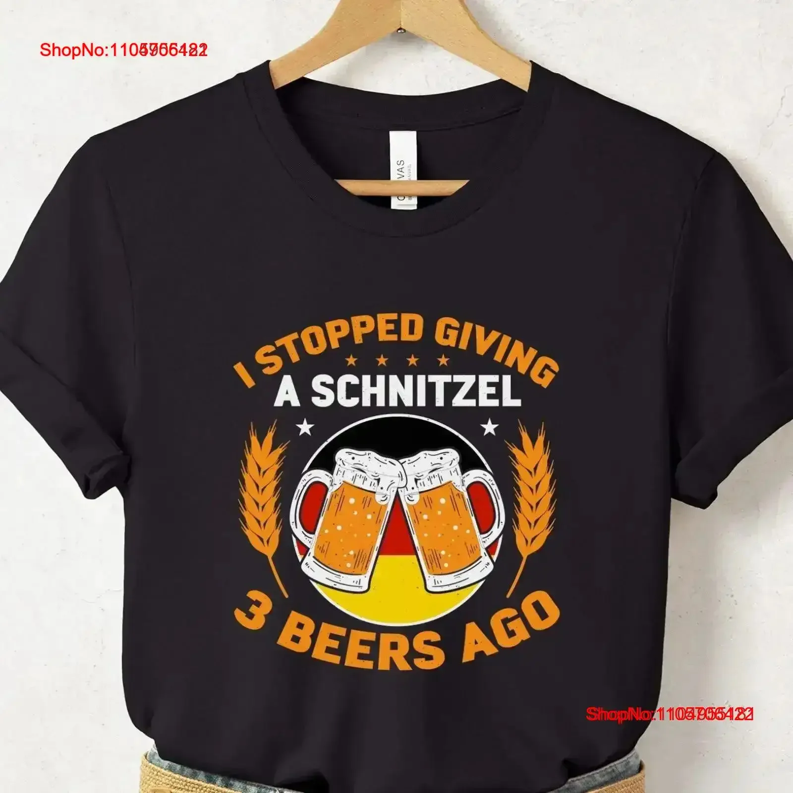 I Stopped Giving a Schnitzel 3 Beers Ago Funny OktoberfesT T Shirt Matching Lederhosen Festival Wear Beer Lover Group Drinking
