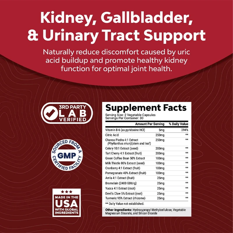 Uric Acid Cleanse and Detox - Kidney Cleanse Uric Acid Support, Joint Supplement