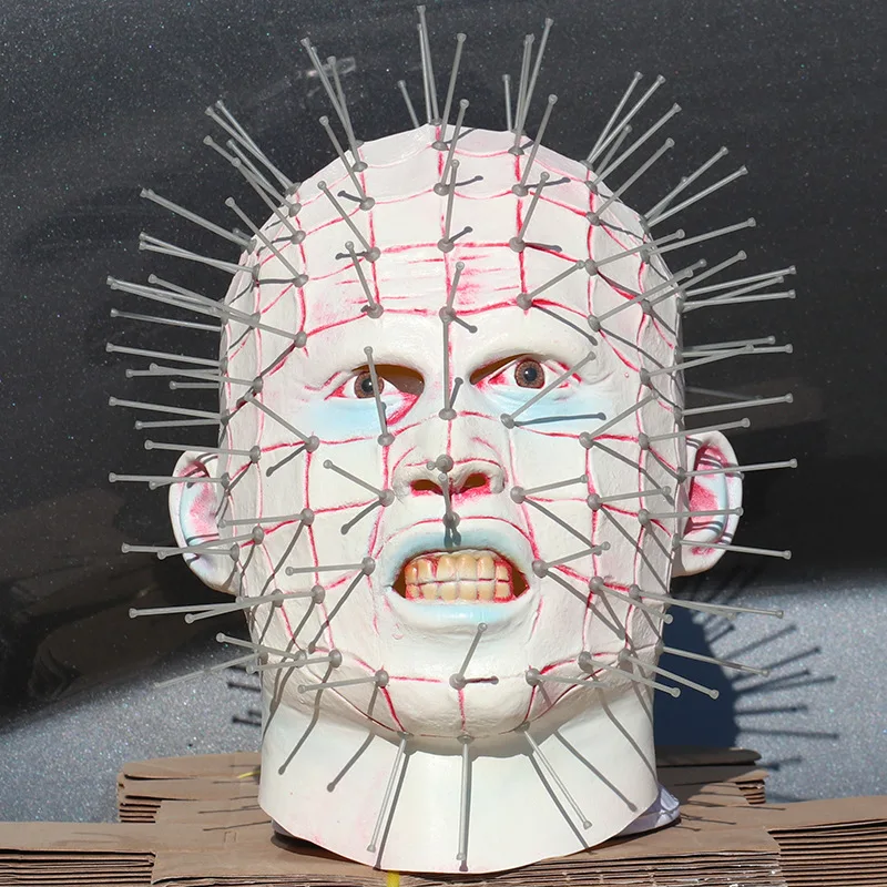 Maschera in Latex per Halloween, Costume Divertente, Cappuccio Spaventoso, Decorazione, Accessori per Live Streaming