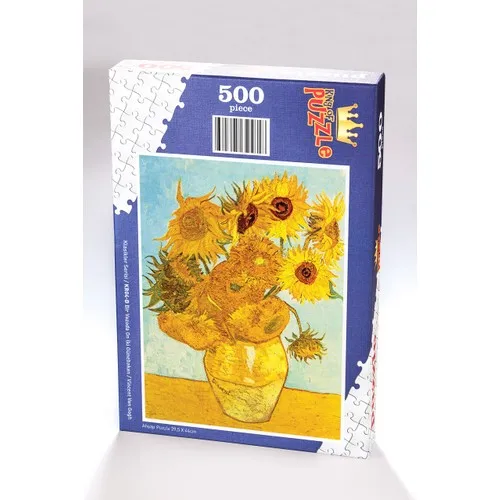 King Of Puzzle un vaso su due Helianthus-Vincent Van Gogh Puzzle in legno 500 pezzi (KR04-D)