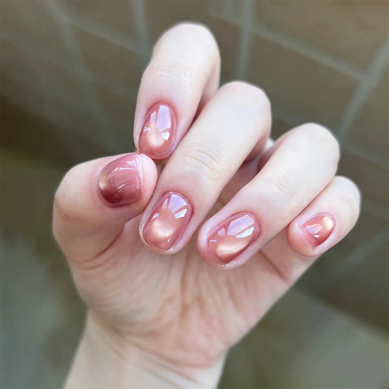 1개 TC 2025 신상 인기 만능 로렐 캣아이 젤 네일 폴리쉬 플래시 마그네틱 글라스 비즈 캣아이 화이트닝 핑크 네일아트