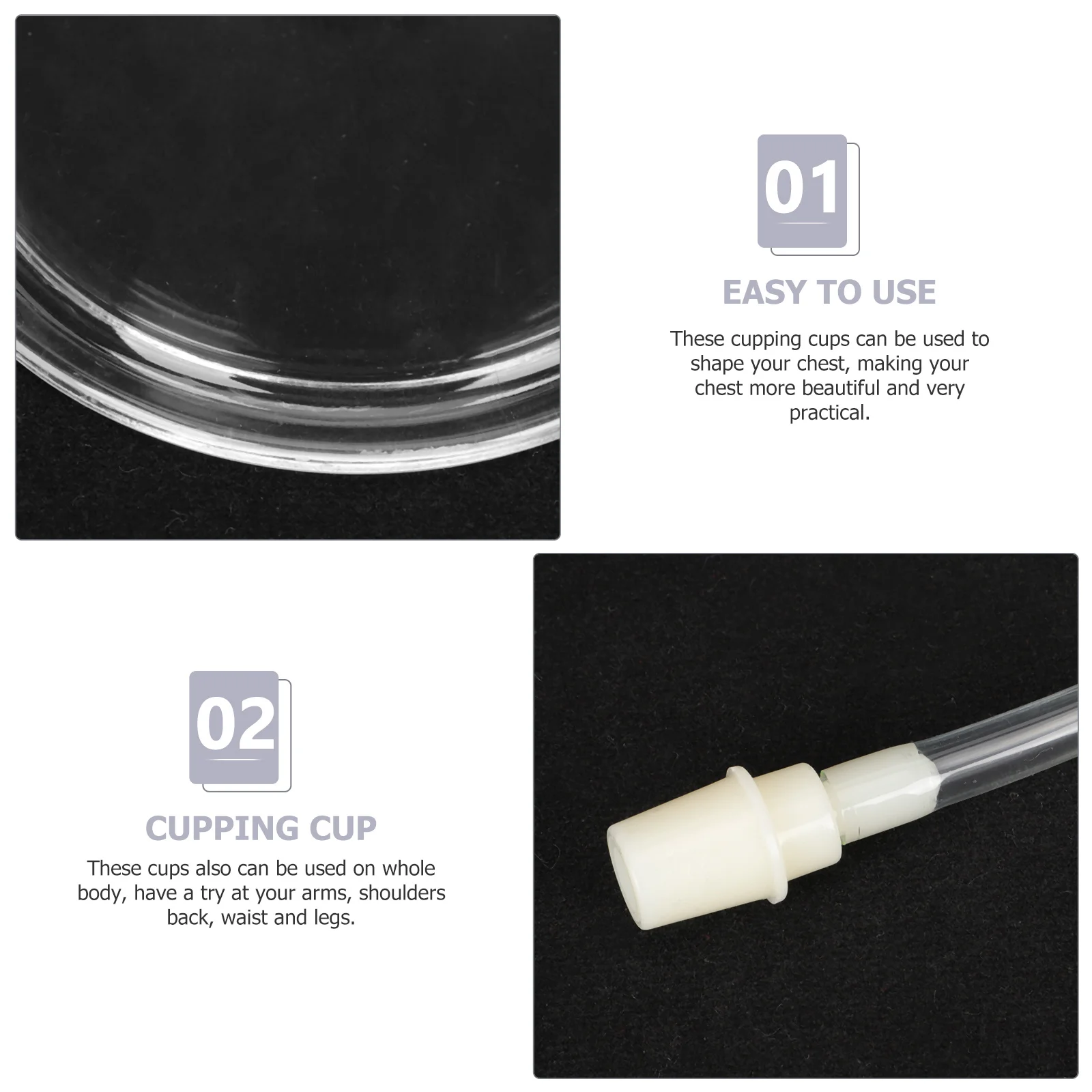 

1Set Vacuum Cupping Jar Transparent Thickened Cupping Cups Home Massage Therapy Tool Relax Muscles Improve Blood Flow Body Care