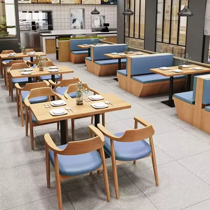 Manufacturer Restaurant Furniture Booth Cafe Ice Cream Shop Tables And Chairs Fast Food Restaurant Sofa Furniture Set