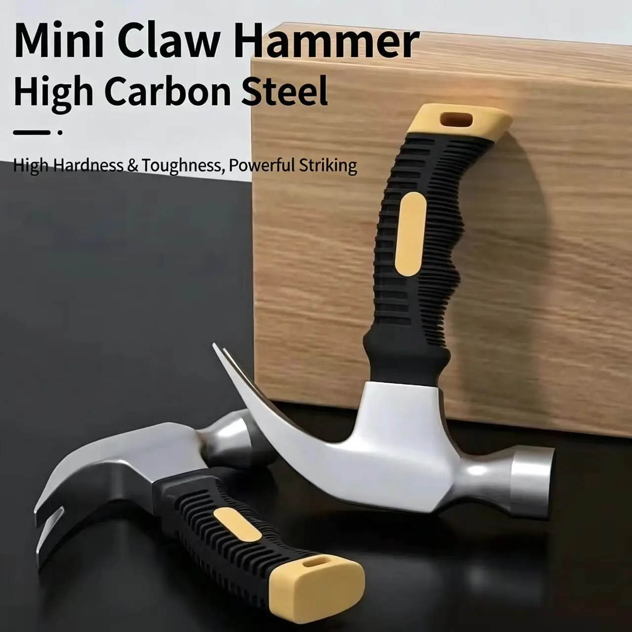 25MM Mini Claw Hammer, Multifunctional Woodworking Hand Tool, Labor-Saving Anti-Skid Metal Hammer for Nailing & Camping Tent