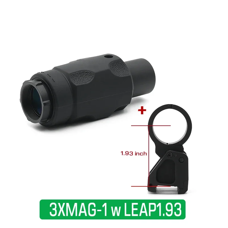 Evolution Gear 3x Scope Vergrootglas Sight 3XMag-1 Voor Jacht Airsoft met 2,26 "FTC Leap06 Flip naar Side Mount met volledige markeringen