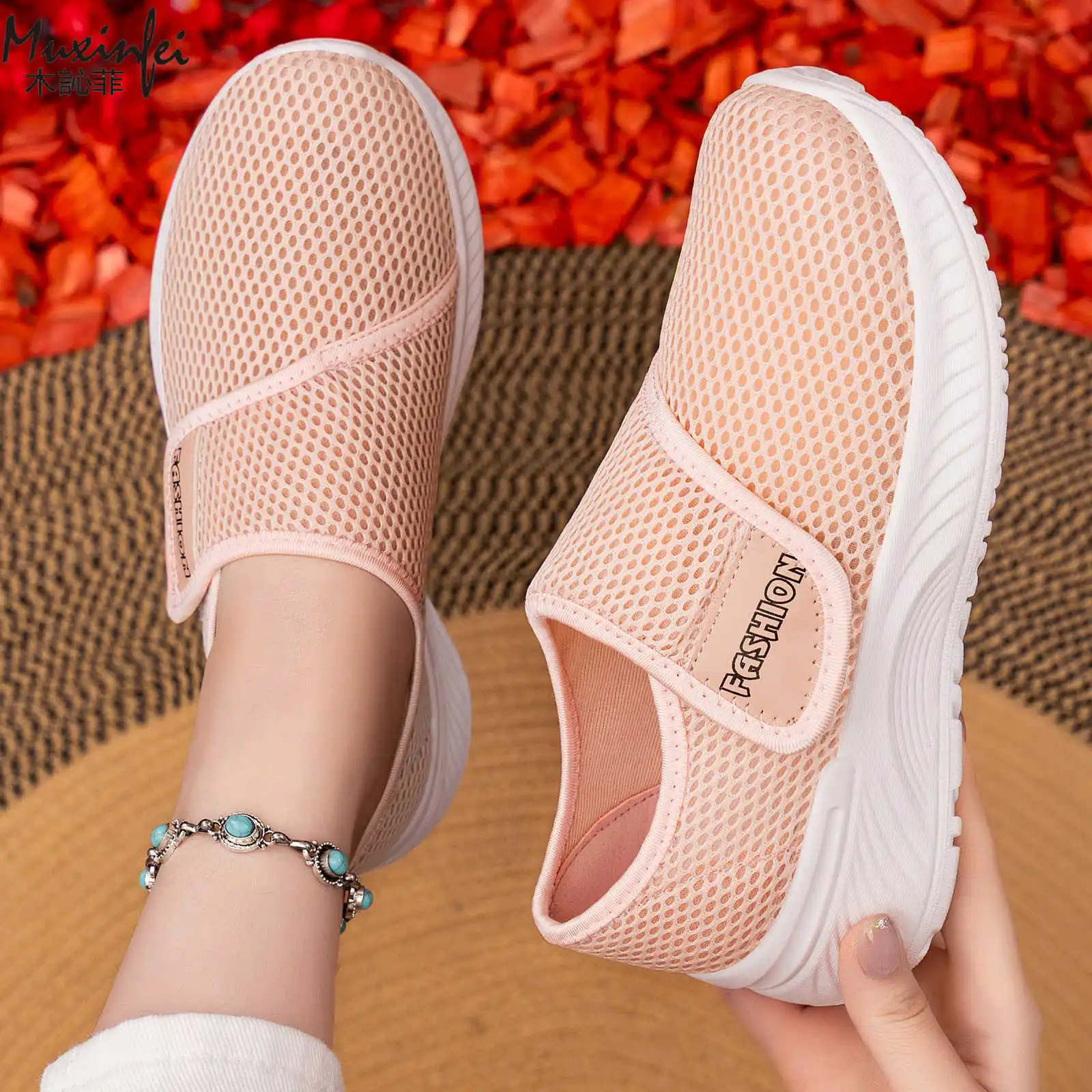 

Women's Shoes Spring New Casual Versatile Mesh Breathable Soft Sole Not Tiring for Walking Women's Shoes