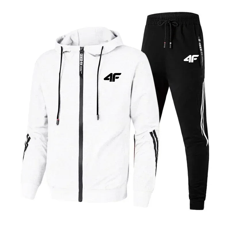 

Men's Fashionable Streetwear, Autumn Men's Sportswear Pants and Zippered Windproof Jackets, Men's Casual Sportswear Comfort Sets