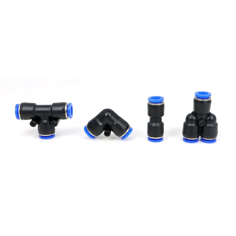 5/10 stücke Luft Pneumatische Rohr Fitting OD 4mm 6mm 8mm 10mm 12mm 14mm 16mm T Y L I Tpye PV Kunststoff Schnell Anschluss Push-In Rohr Schlauch – Detail 5