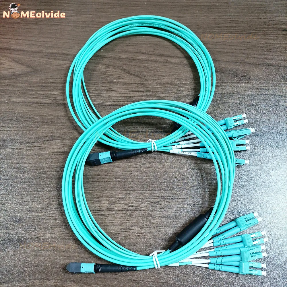 Single/Multi Mode 8 Core 300M MPO-UPC To MPO-LC Optic Patch Cord Optical Fiber Cable