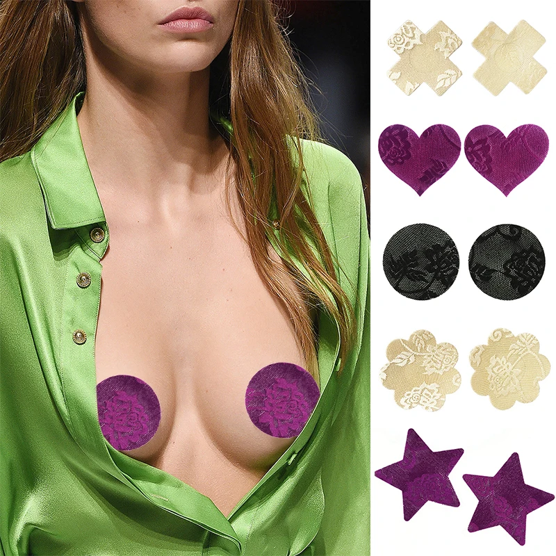 

1 Pair Lace Breast Petals Breast Lift Tape Nipple Covers Nipple Stickers Self Adhesive Disposable Sexy Intimates Accessories