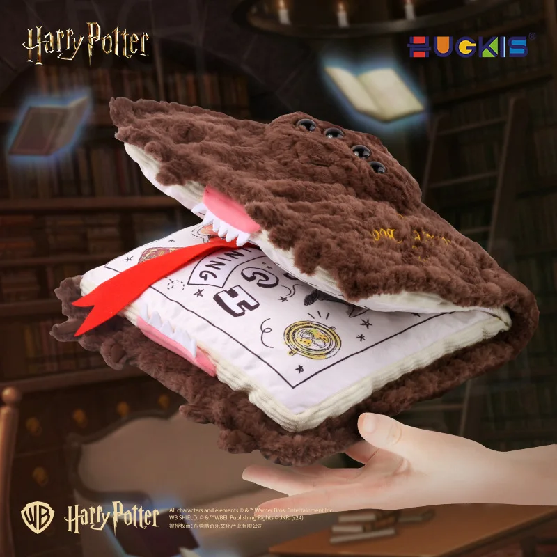 Hugkis Harry Potter juguete de peluche escuela de magia alrededor del libro de monstruos colgante libro de monstruos almohada Fans regalos de vacaciones