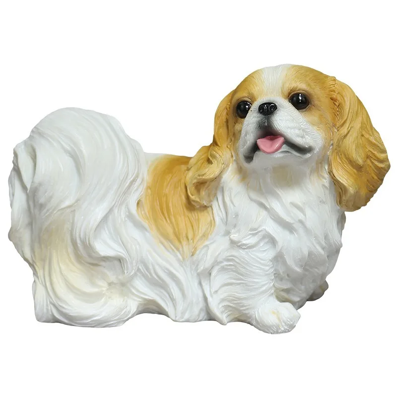 

Pekingese simulation puppy model Beijing dog car ornament handicraft court lion dog figure